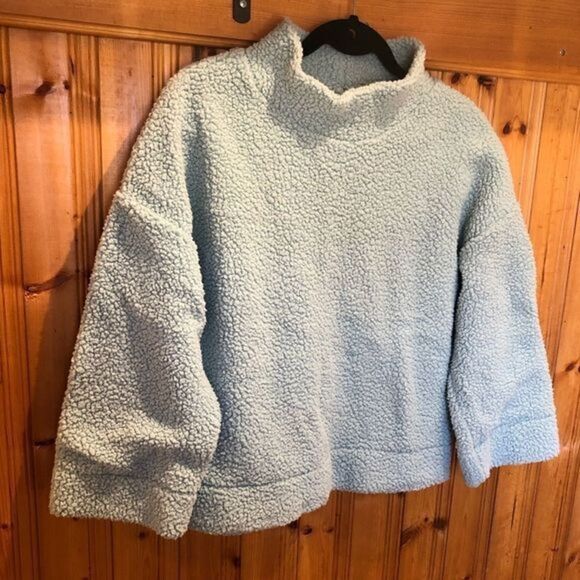 Gap Sherpa Mock Neck Pull Over Size Small - Picture 4 of 15